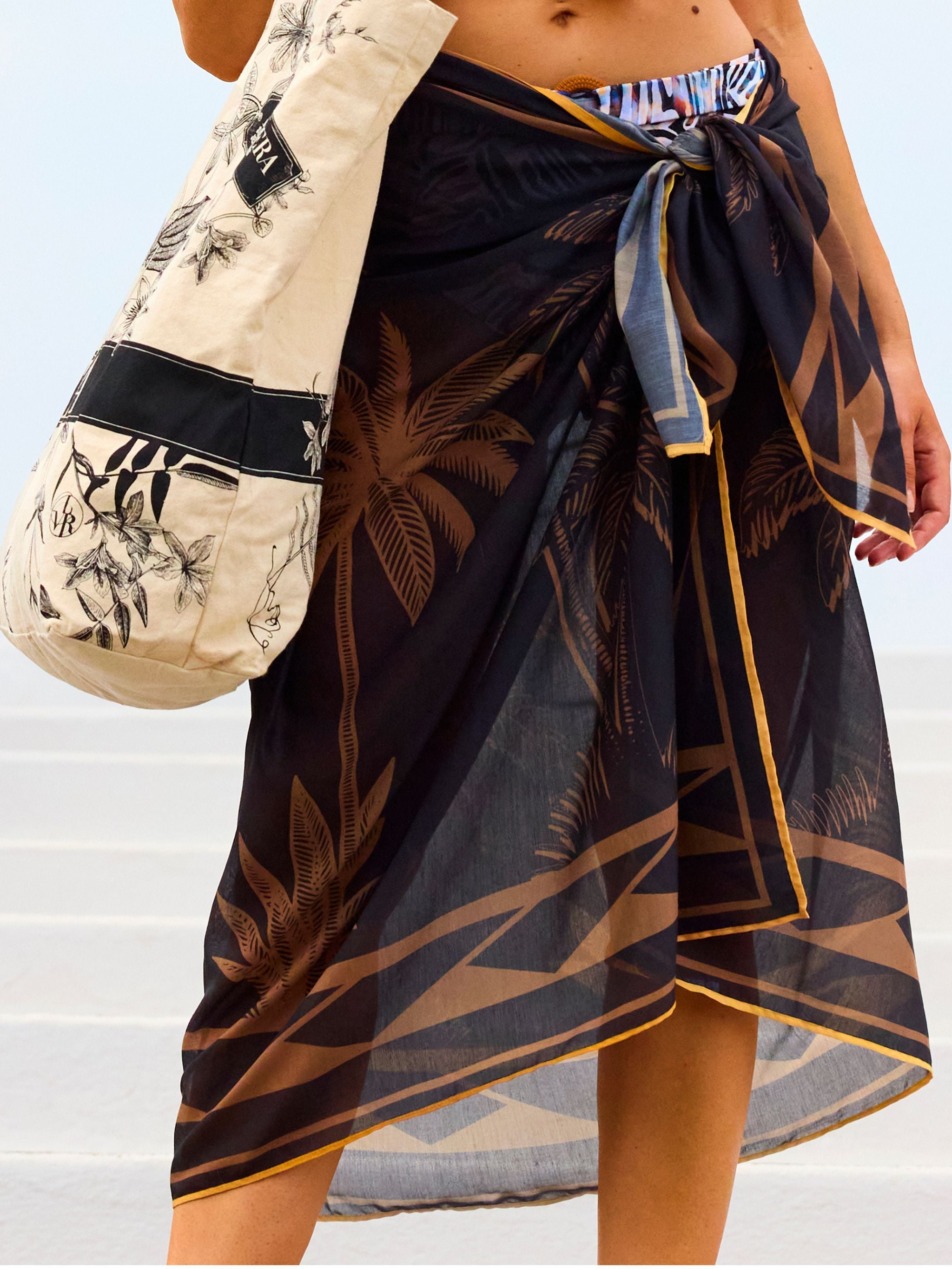 Pareo  - BROWN PALMS