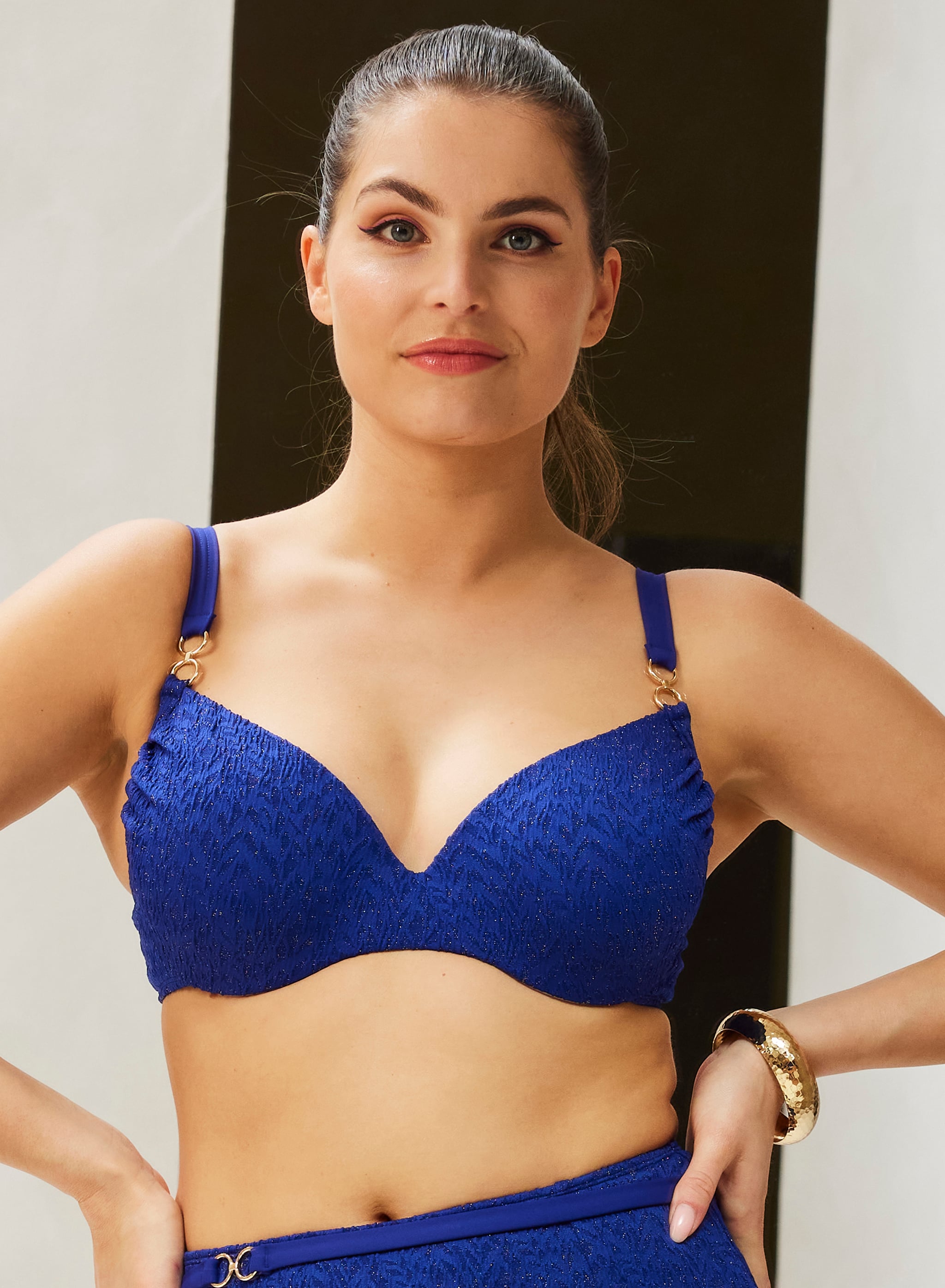 Full cup bikinitop - Bleu navy