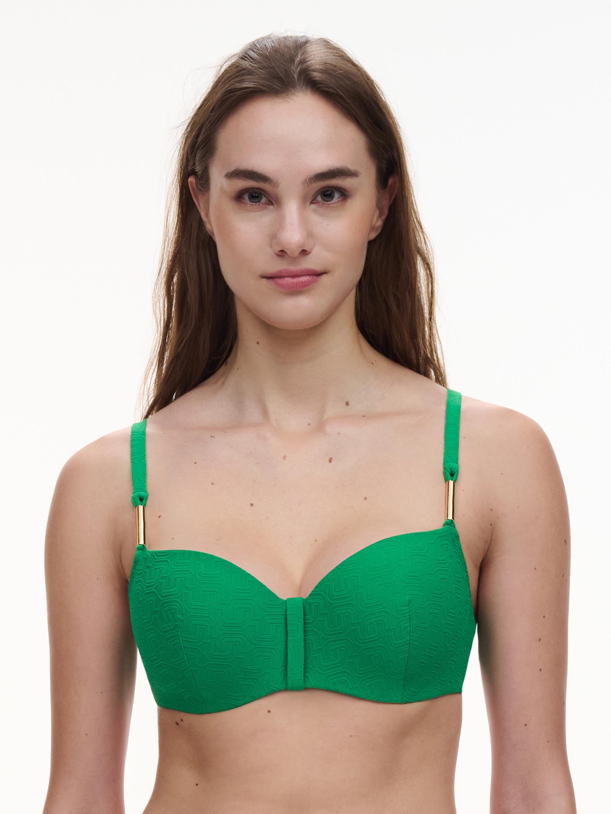 Half cup bikinitop - Emerald green