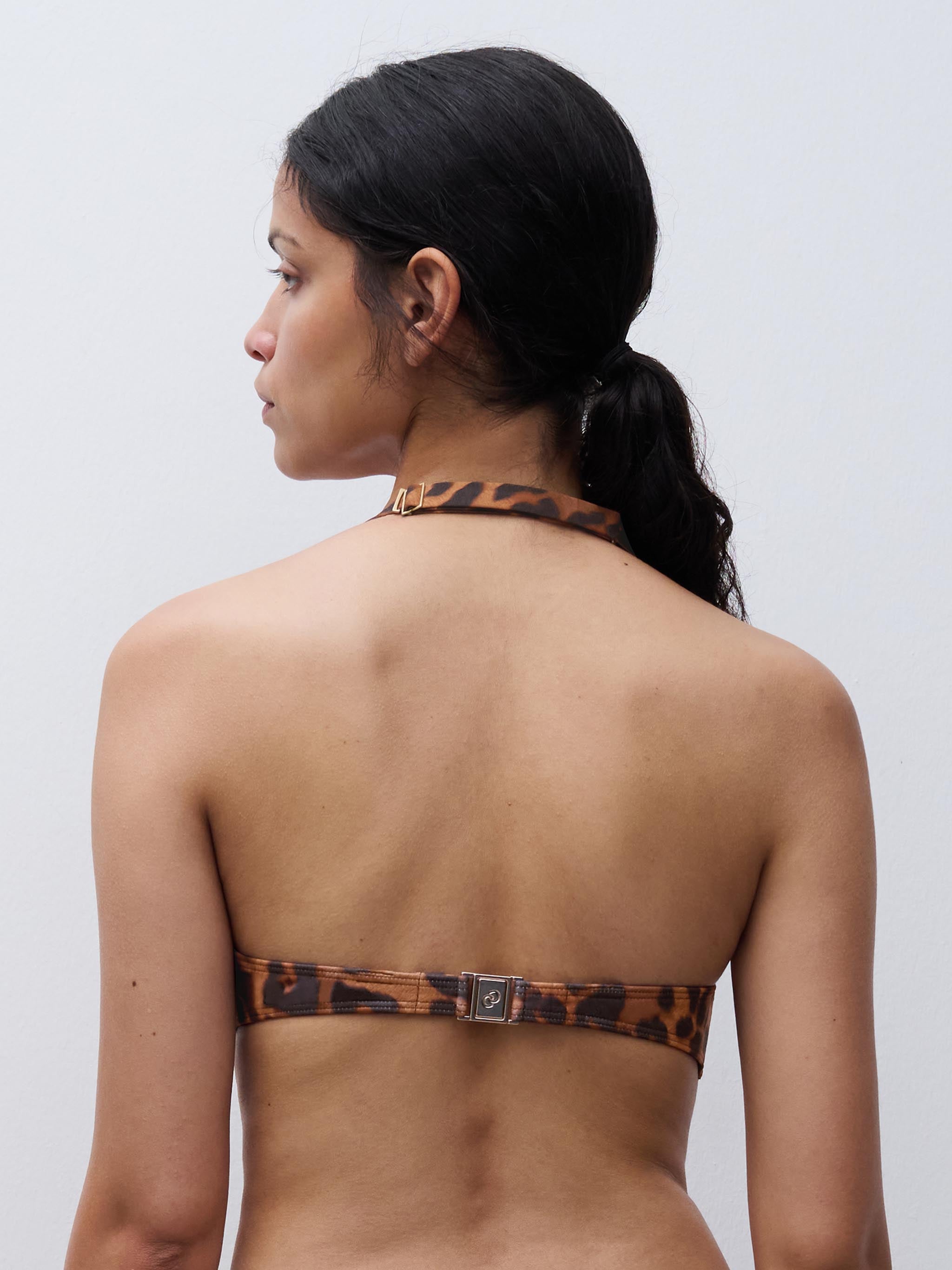 Half cup bikinitop - Wild Leopard