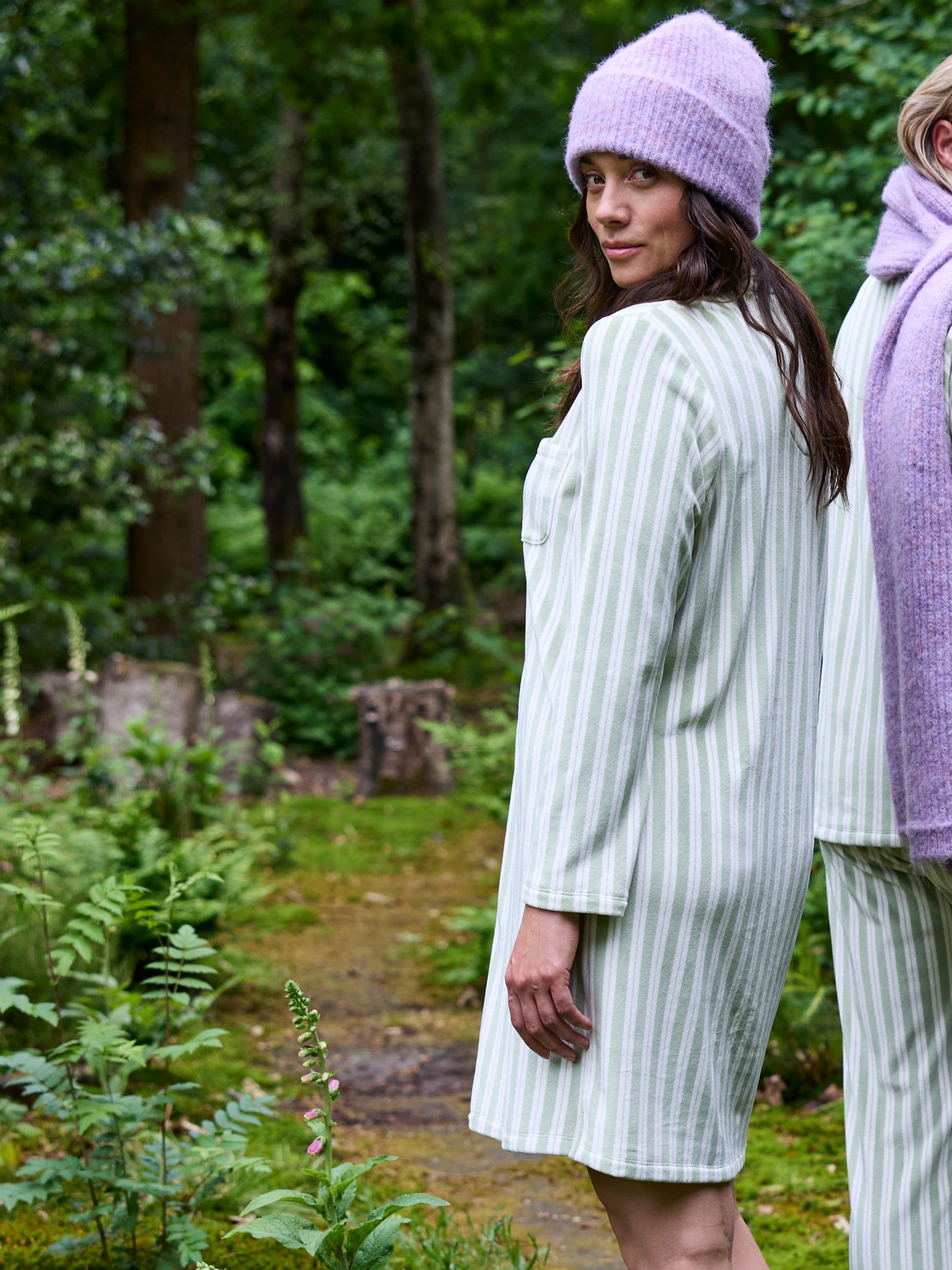 Langærmet natkjole - Swamp/Egret