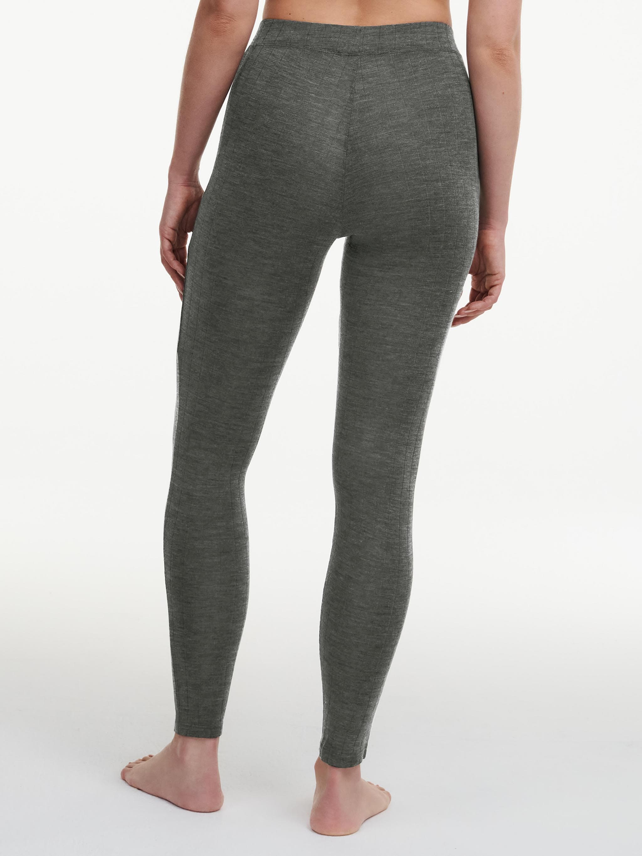Leggings - merinould og silke - Slate Grey