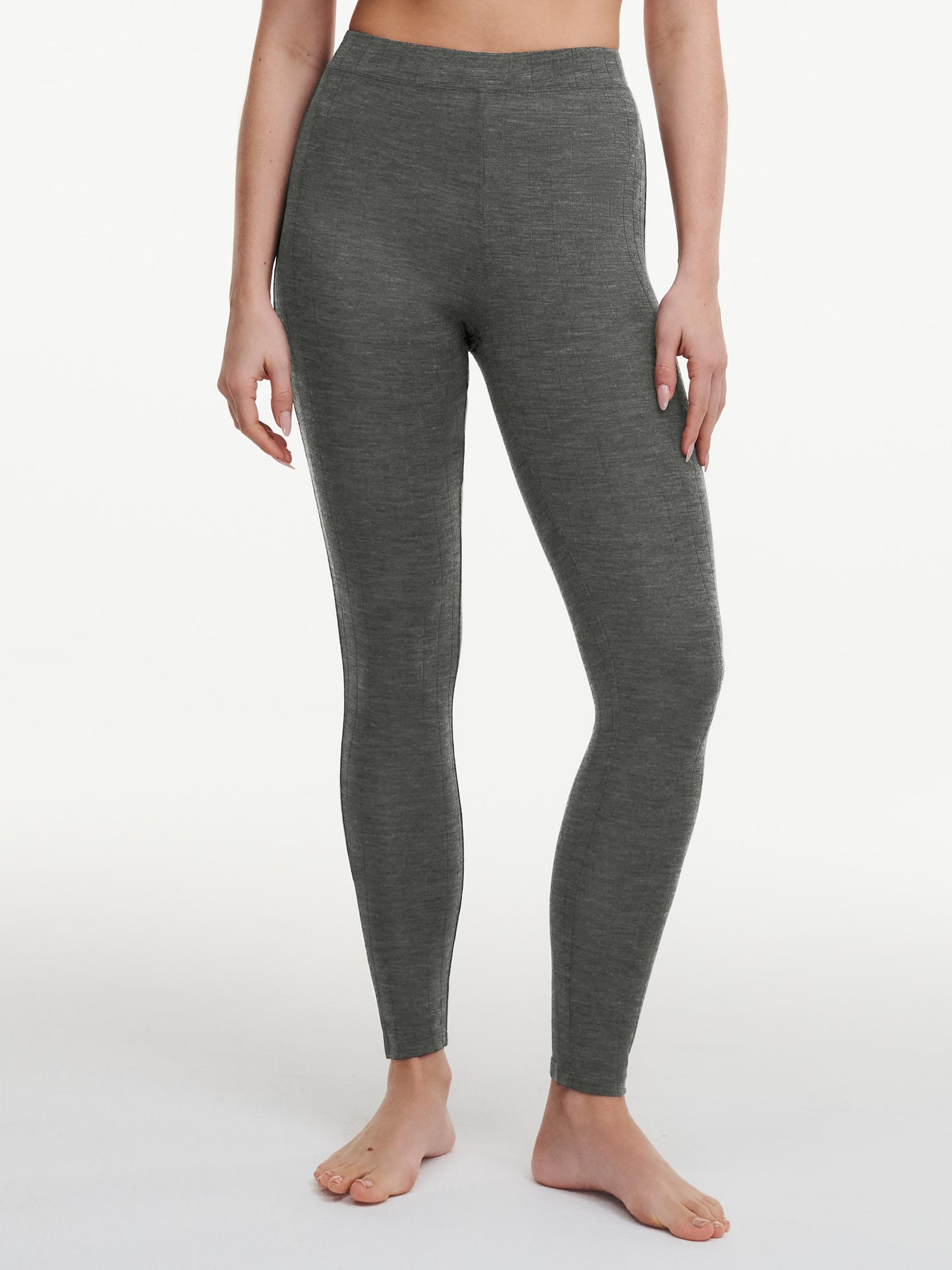 Leggings - merinould og silke - Slate Grey