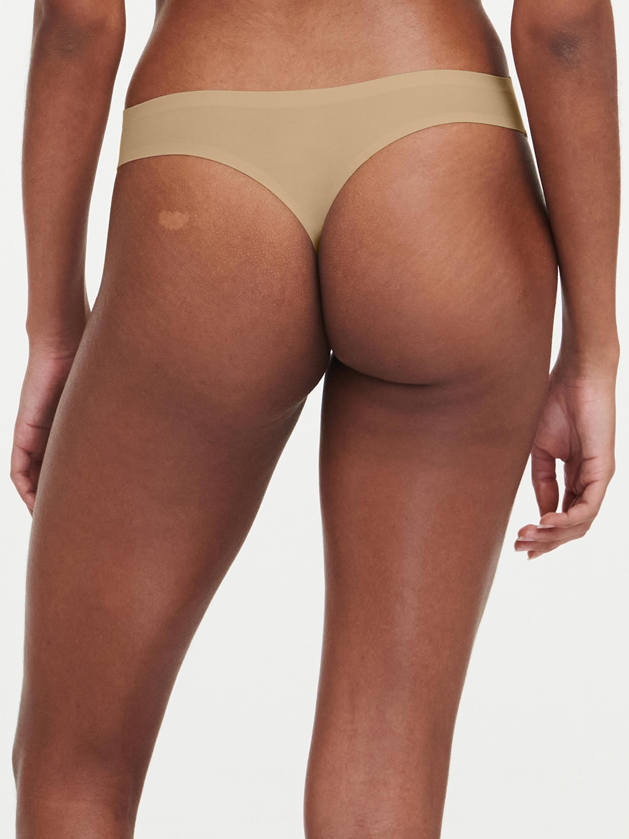 3 x Tanga trusse - one size - Nude
