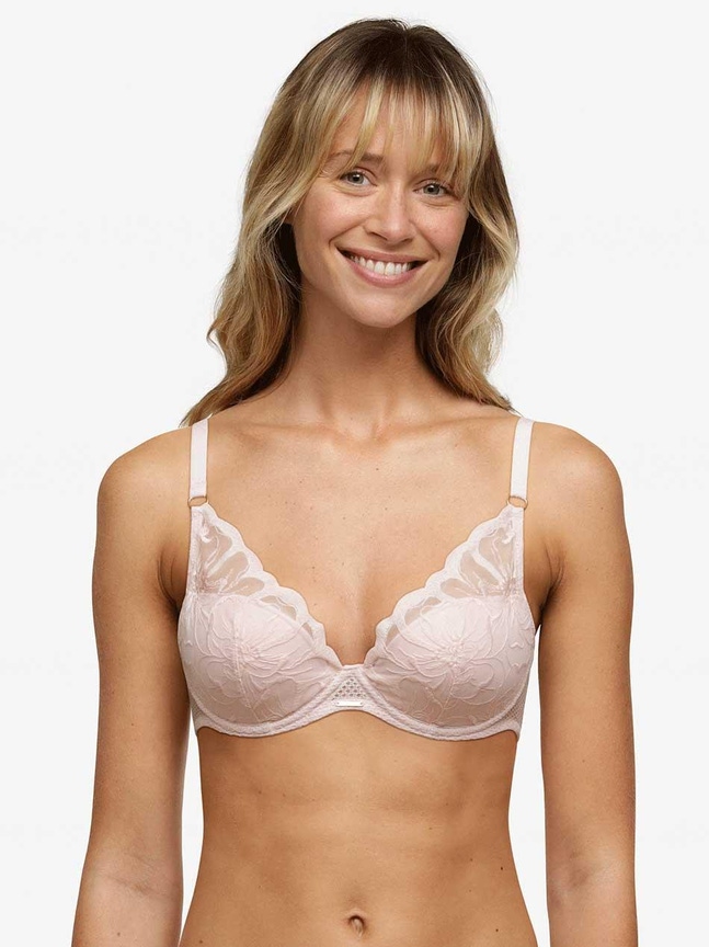 Plunge t-shirt BH FLEURS Chantelle
